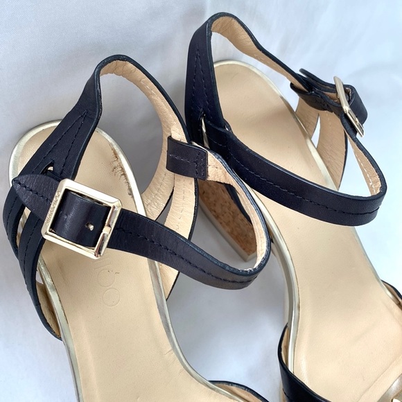 JIMMY CHOO Nemesis Black Leather Buckle Platform Sandal - Picture 13 of 17